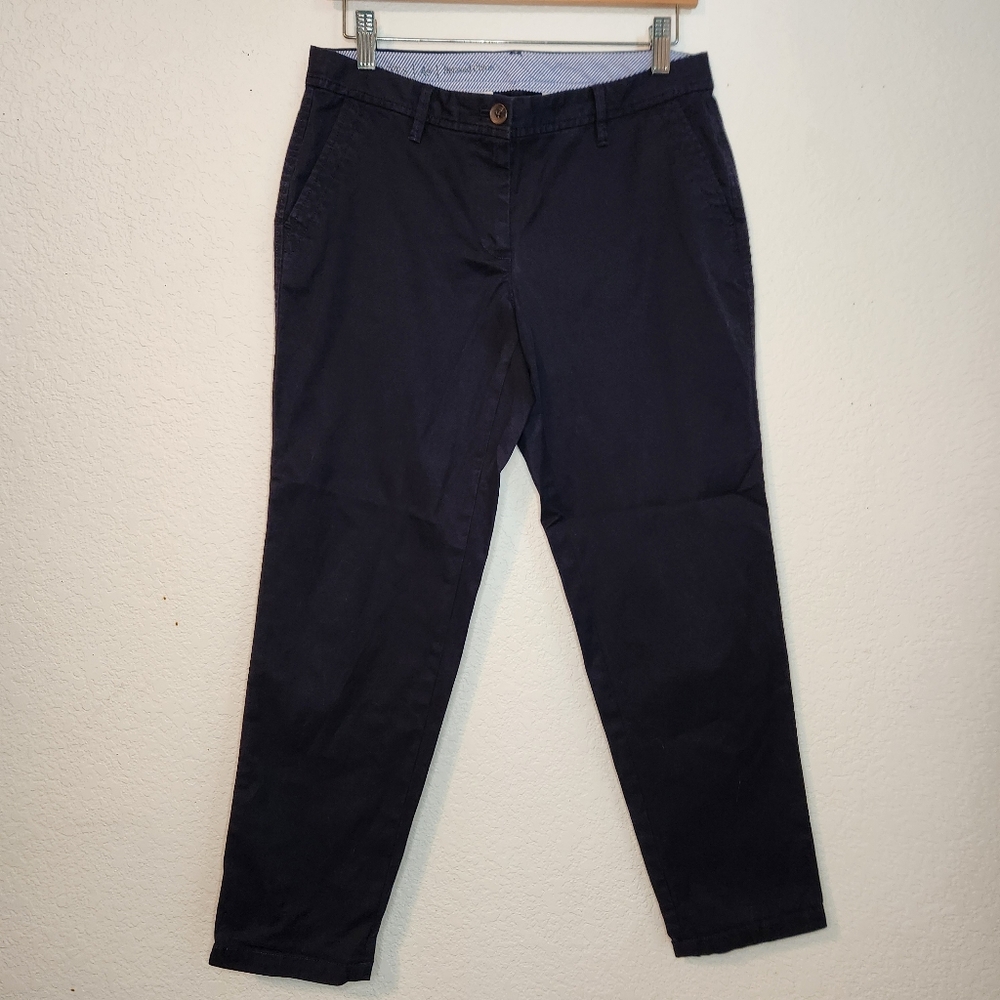 Talbots Relaxed Chinos Navy Blue, Size 4P‎